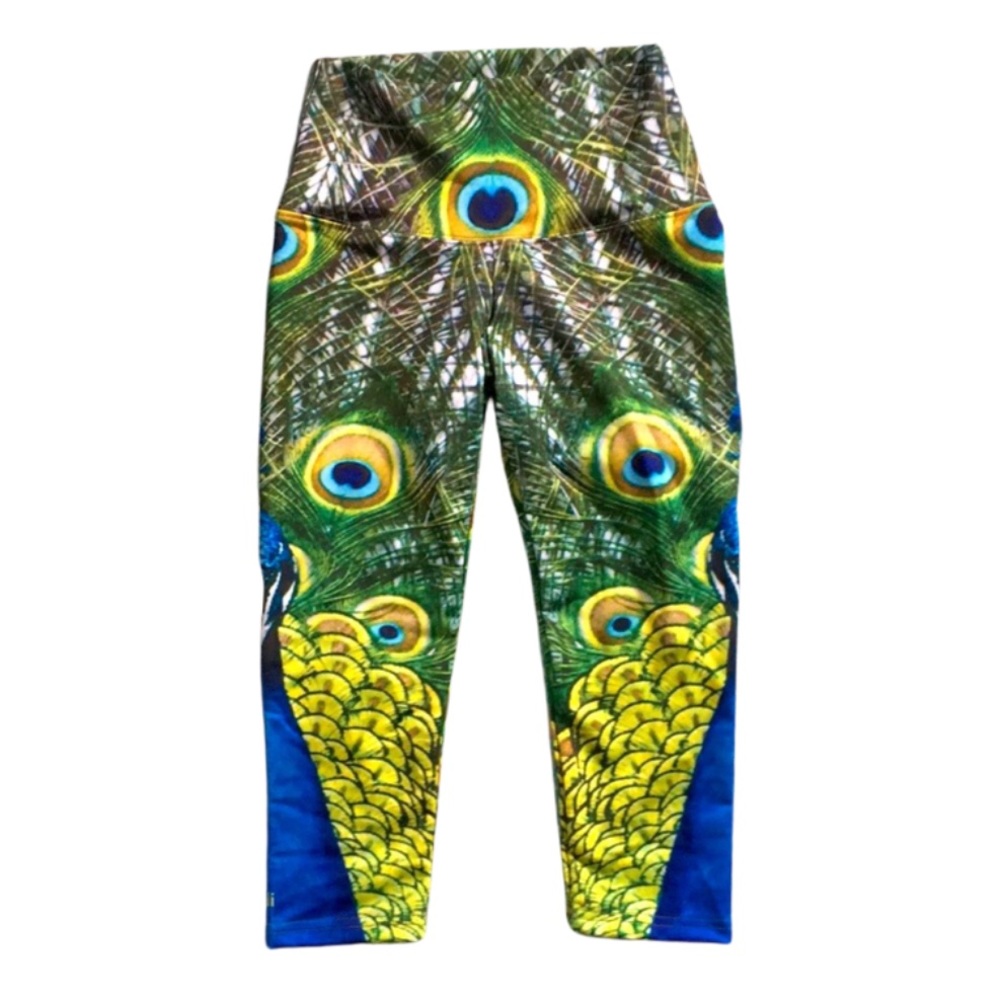 NWT | Nóli Yoga Leggings | Peacock Graphic Design
